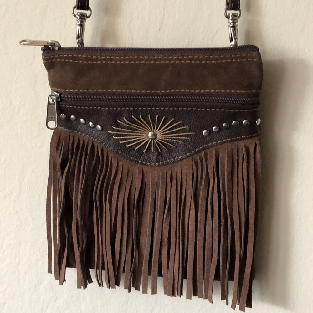 Suede Fringe Purse